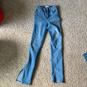 Zara jeans ankle slit